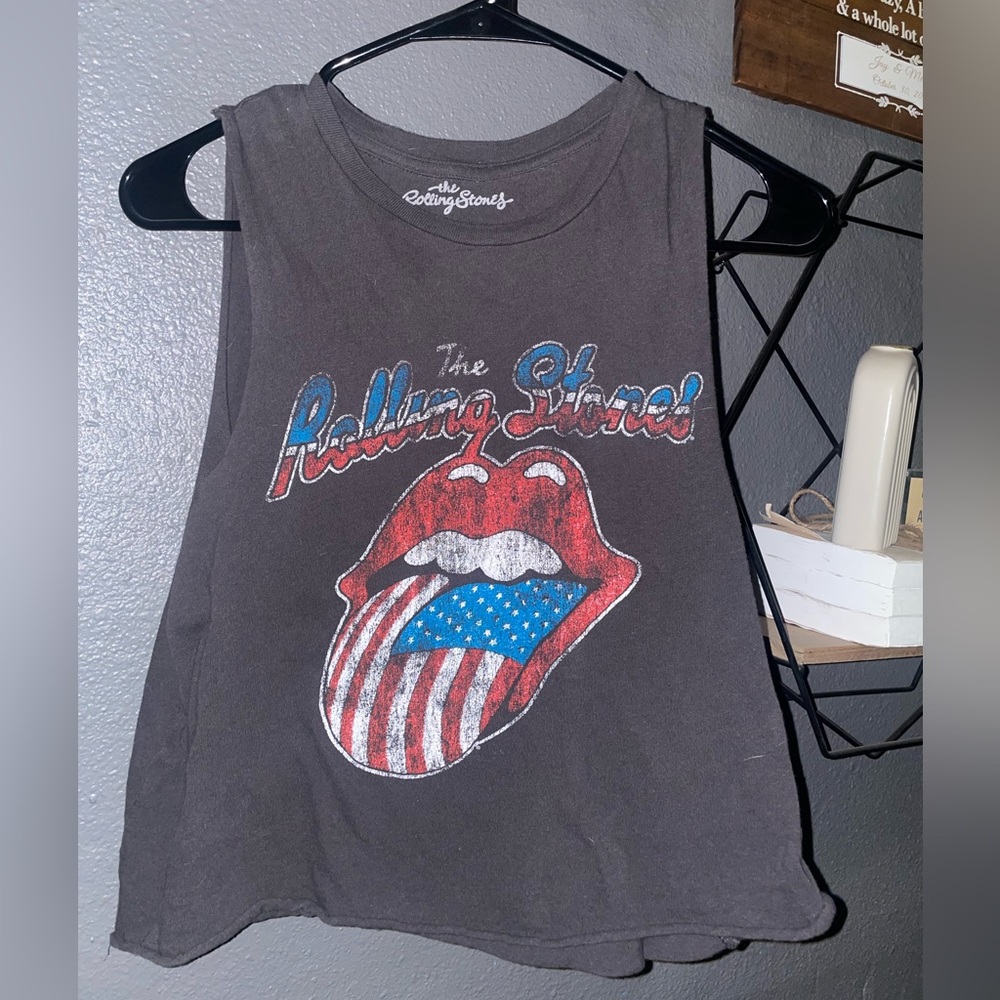 Rolling Stones Cropped Graphic Tank Size S